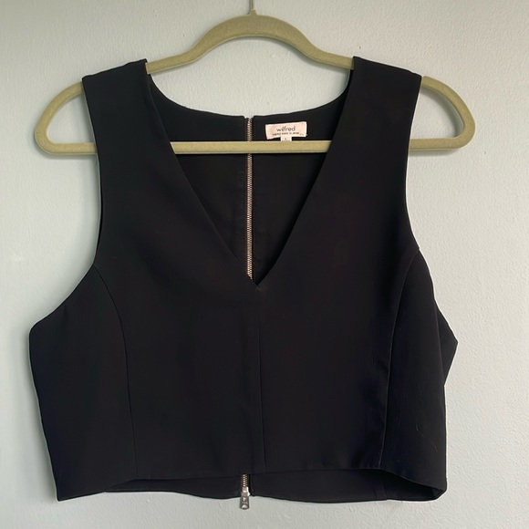 Wilfred Tops - Black cropped tank top